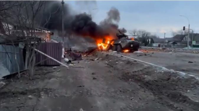  Xarkovda məhv edilən rus texnikası - Video  